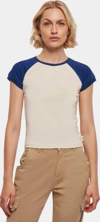 Urban Classics Ladies Organic Stretch Short Retro Baseball Tee
