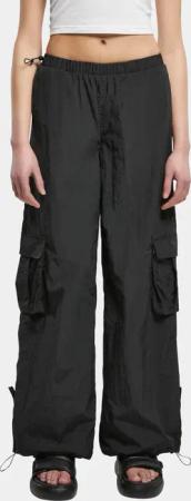 Urban Classics Ladies Wide Crinkle Nylon Cargo Pants