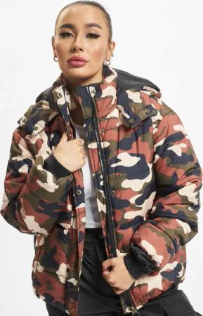 Urban Classics Ladies Boyfriend Camo Puffer Jacket
