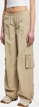 Urban Classics Ladies Wide Crinkle Nylon Cargo Pants