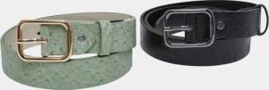 Urban Classics Ostrich Synthetic Leather Belt 2-Pack