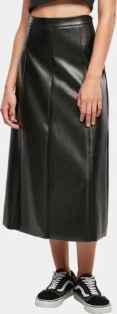 Urban Classics Ladies Synthetic Leather Midi Skirt