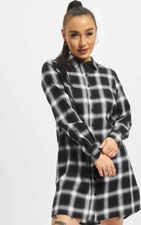 Urban Classics Ladies Cotton Check Shirt Dress