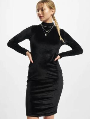 Urban Classics Ladies Velvet Turtle Neck Dress