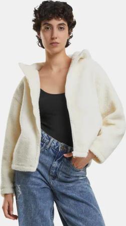 Urban Classics Ladies Short Hooded Sherpa Übergangsjacke