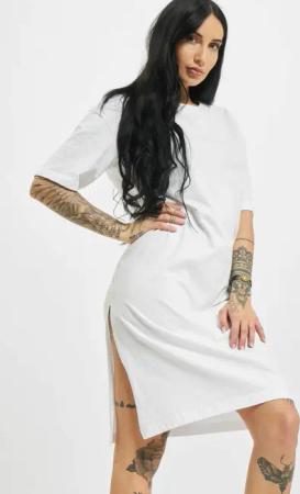 Urban Classics Ladies Organic Oversized Slit Tee Dress