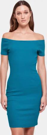 Urban Classics Ladies Off Shoulder Rib Dress