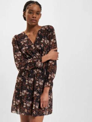 Cloud5ive Wickeloptik mit Bindegürtel und Blumenprint Dress