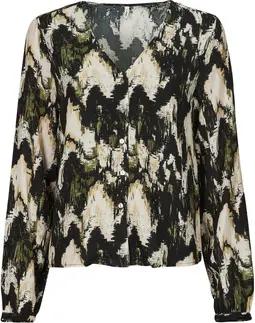 Only Blusen ONLJESSIE FR L/S BUTTON TOP CS PTM