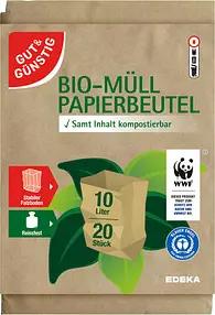 GUT&GÜNSTIG Biomüllbeutel 10,0 l braun, 20 St.