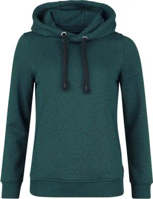 Kapuzenpullover für Damen  dunkelgrün "Hoody With Alloverprint" von RED by EMP