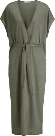 Hessnatur Jerseykleid Midi Relaxed aus reinem Leinen (1-tlg)