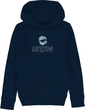Mr. & Mrs. Panda Hoodie Walfisch Thunfisch 5-6 Jahre (110/116) - French Navy - Geschenk, Mädc (1-tlg) Handgemacht mit Liebe