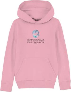Mr. & Mrs. Panda Hoodie Walfisch Thunfisch 5-6 Jahre (110/116) - Cotton Pink - Geschenk, Gute (1-tlg) Handgemacht mit Liebe