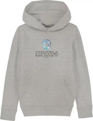 Mr. & Mrs. Panda Hoodie Walfisch Thunfisch 5-6 Jahre (110/116) - Heather Grey - Geschenk, Tie (1-tlg) Individuelle Handfertigung