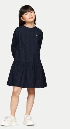 Tommy Hilfiger Elegantes Kleid KG0KG08216 M Dunkelblau Regular Fit