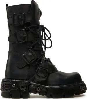 NEW ROCK Schnürstiefel M-373-S18 Schwarz