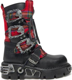 NEW ROCK Schnürstiefel M-391T-S1 Schwarz