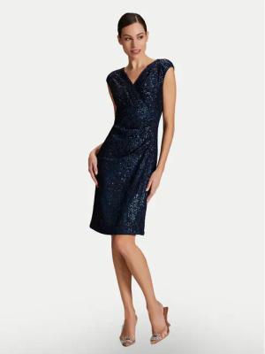 Swing Abendkleid 5AH07000 Dunkelblau Slim Fit