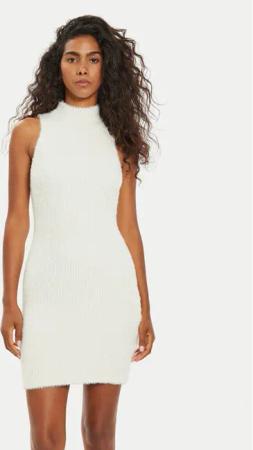 Guess Strickkleid W4BK72 Z3BJ0 Écru Slim Fit