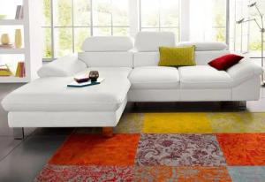 COTTA Polstergarnitur Driver L-Form, (Set), Set bestehend aus: Ecksofa mit Kopfteilverstellung & Hocker