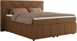 MKS MÖBEL Boxspringbett RITA (Packung, Set, Topper T25, T30-Schaum, gesteppte Kopfstütze), Polsterbett mit Matratzen, Doppelbett, Chesterfield Bett