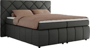 MKS MÖBEL Boxspringbett RITA (Packung, Set, Topper T25, T30-Schaum, gesteppte Kopfstütze), Polsterbett mit Matratzen, Doppelbett, Chesterfield Bett