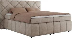MKS MÖBEL Boxspringbett RITA (Packung, Set, Topper T25, T30-Schaum, gesteppte Kopfstütze), Polsterbett mit Matratzen, Doppelbett, Chesterfield Bett