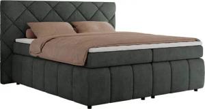 MKS MÖBEL Boxspringbett RITA (Packung, Set, Topper T25, T30-Schaum, gesteppte Kopfstütze), Polsterbett mit Matratzen, Doppelbett, Chesterfield Bett