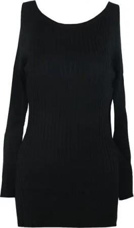 Koucla Longpullover einfarbig, Pullover Damen Ripp-Pulli
