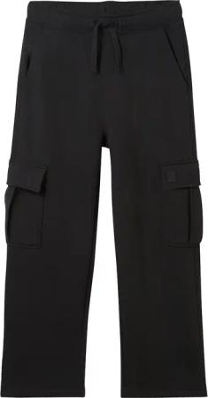 TOM TAILOR Jungen Gerader Cargo Jogger, schwarz, Uni, Gr. 128