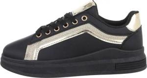 Ital-Design Damen Low-Top Freizeit Sneaker Flach Sneakers Low in Schwarz