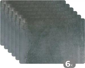 Platzset Beton - Verwitterung - Vintage - Design, (6-St), Tischset Platzset Platzdeckchen Abwischbar