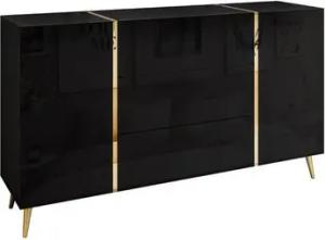 ALLHOUSE24 Kommode DIAMANT 158 cm Breite Hochglanz GOLD Sideboard Möbel BERLIN