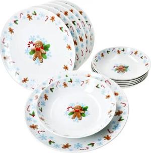 MamboCat Tafelservice 12tlg Tafelservice Candyman 6 Pers Essteller Suppenteller Weihnachten, Porzellan, Weihnachtsgeschirr, Winter, Weihnachtsset, Geschirr, Advent