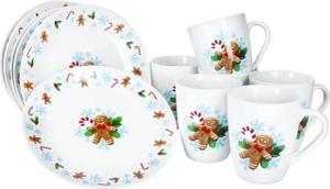 MamboCat Frühstücks-Geschirrset Candyman 12tlg Frühstücksset Porzellan Teller Becher Weihnachten, Porzellan, Weihnachtsgeschirr, Winter, Weihnachtsset, Geschirr, Advent