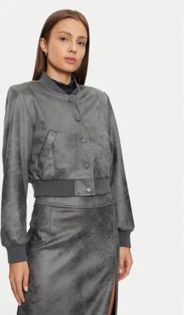 ONLY Jacke aus Kunstleder Paris 15330040 Grau Regular Fit