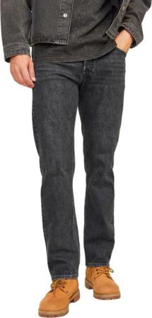 Jack & Jones Herren Jeans JJICHRIS JJCLASSIC AM 079 - Relaxed Fit - Schwarz Black Denim