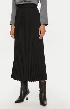 Luisa Spagnoli Faltenrock Filetto 541318 Schwarz Regular Fit