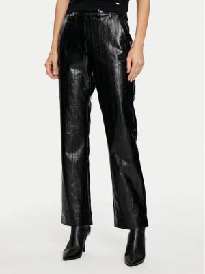 Sisley Hose aus Kunstleder 4S6DLF064 Schwarz Straight Leg