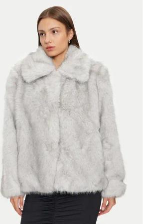 ONLY Pelzmantel Rubina 15325924 Grau Regular Fit