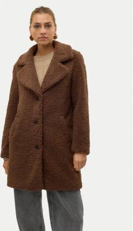 Vero Moda Wintermantel Kylie Teddy 10289938 Braun Loose Fit