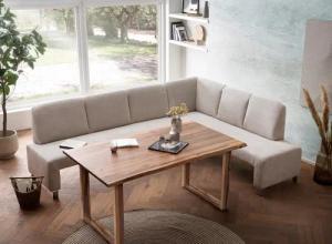 exxpo - sofa fashion Eckbank Intenso, modern, wahlweise in Leder oder Textil, 264/197 cm (B/T), hohe Bodenfreiheit, frei im Raum stellbar, hoher Sitzkomfort