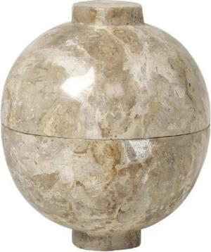 Kristina Dam Studio Badorganizer Aufbewahrungsdose Wooden Sphere Marmor (XL)