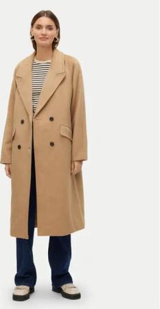 Vero Moda Wollmantel Harper 10320446 Beige Regular Fit