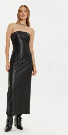ONLY Kleid aus Kunstleder Esther 15334722 Schwarz Slim Fit