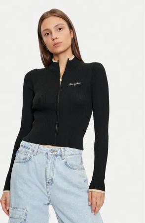 Tommy Jeans Pullover DW0DW19835 Schwarz Slim Fit