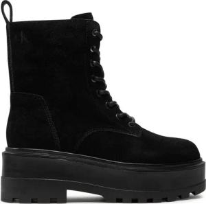 Calvin Klein Jeans Schnürstiefeletten Flatform Zip Laceup Mg S YW0YW01554 Schwarz