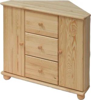 JVmoebel Eckkommode Kommode Ecke Eck Kommoden Kommodenschrank Echtholz Holz Handarbeit, Made in Europa