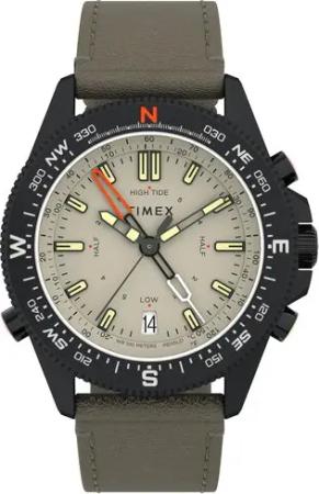 Timex Uhr Tide-Temp-Compass 43mm Eco-Friendly Strap TW2V21800 Schwarz